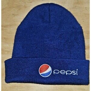Vintage Pepsi Cola Beanie Hat Thinsulate Ski Skull Cap Embroidered Logo Toboggan